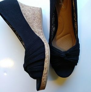 Women's Black Wedges